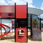 Sandcastle Playhouse Made with King ColorCore® Red/White/Red