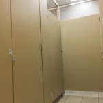 Restroom Partitions Made with King Plasti-Bal® Adobe Custom Color