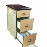 Waterfall Cabinet Made with King ColorCore® Tan/Green/Tan. Photo Provided by Kahle's Kitchens.