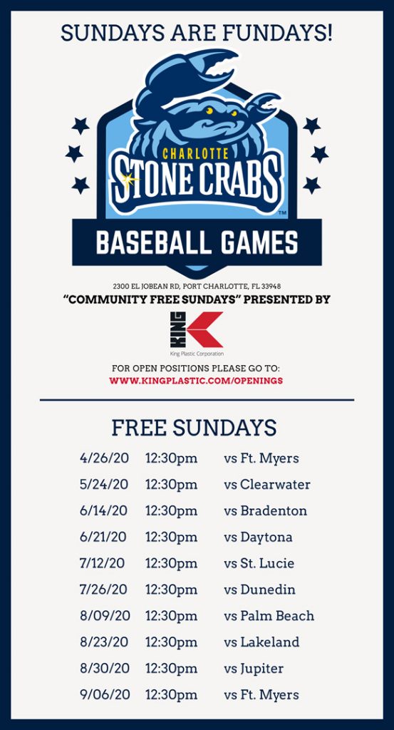 Stone Crabs Baseball Schedule 2020