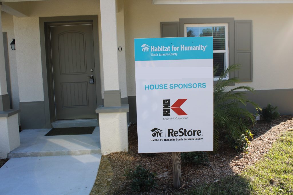 newly built Habitat for Humanity Home Sponsored by King Plastic
